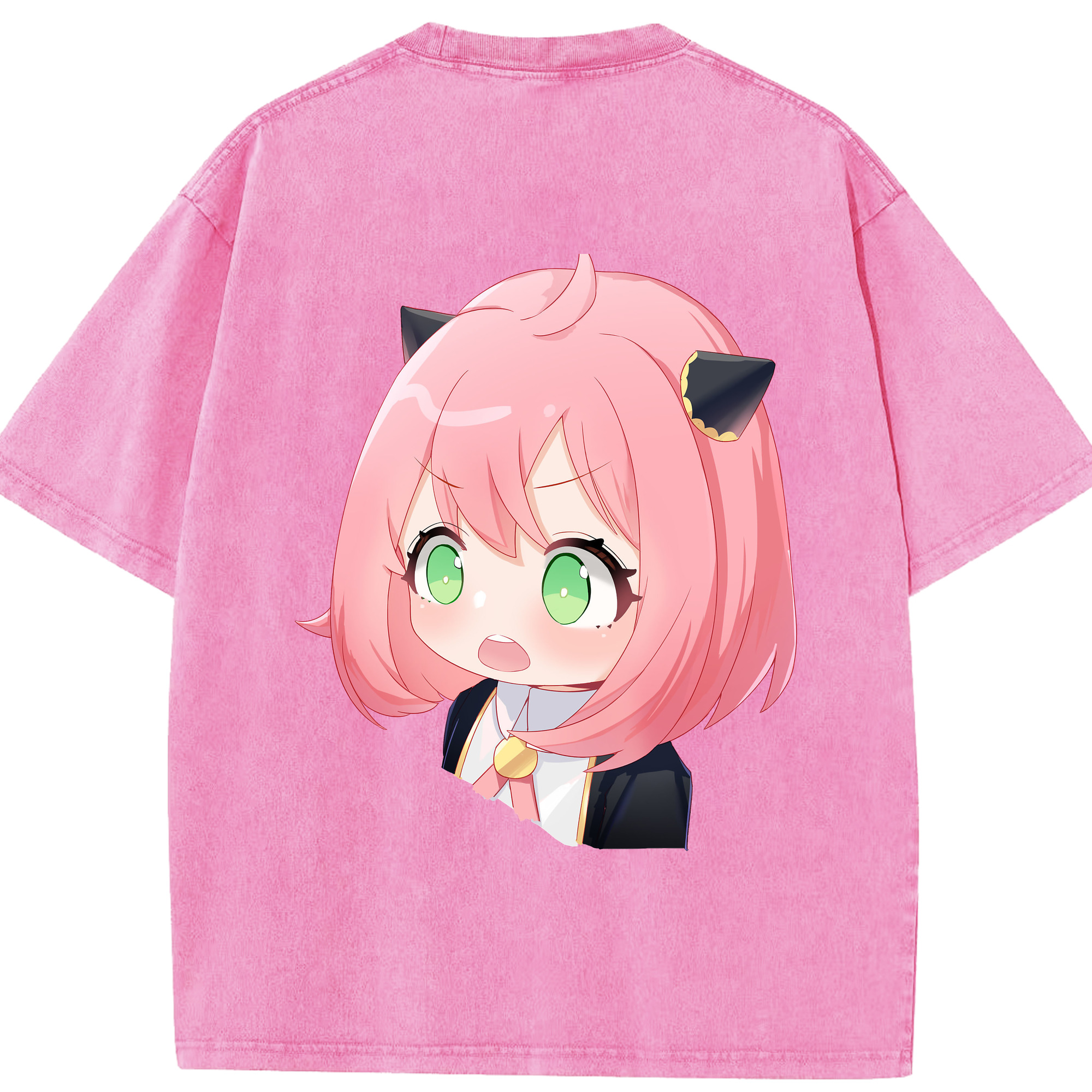 （画像用） SPY×FAMILY间谍家家酒 綿100% ヴィンテージ風 半袖Tシャツ（背面プリント）